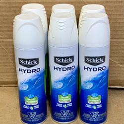 6 - Schick Hydro “Sensitive” Shaving Gel  Cans