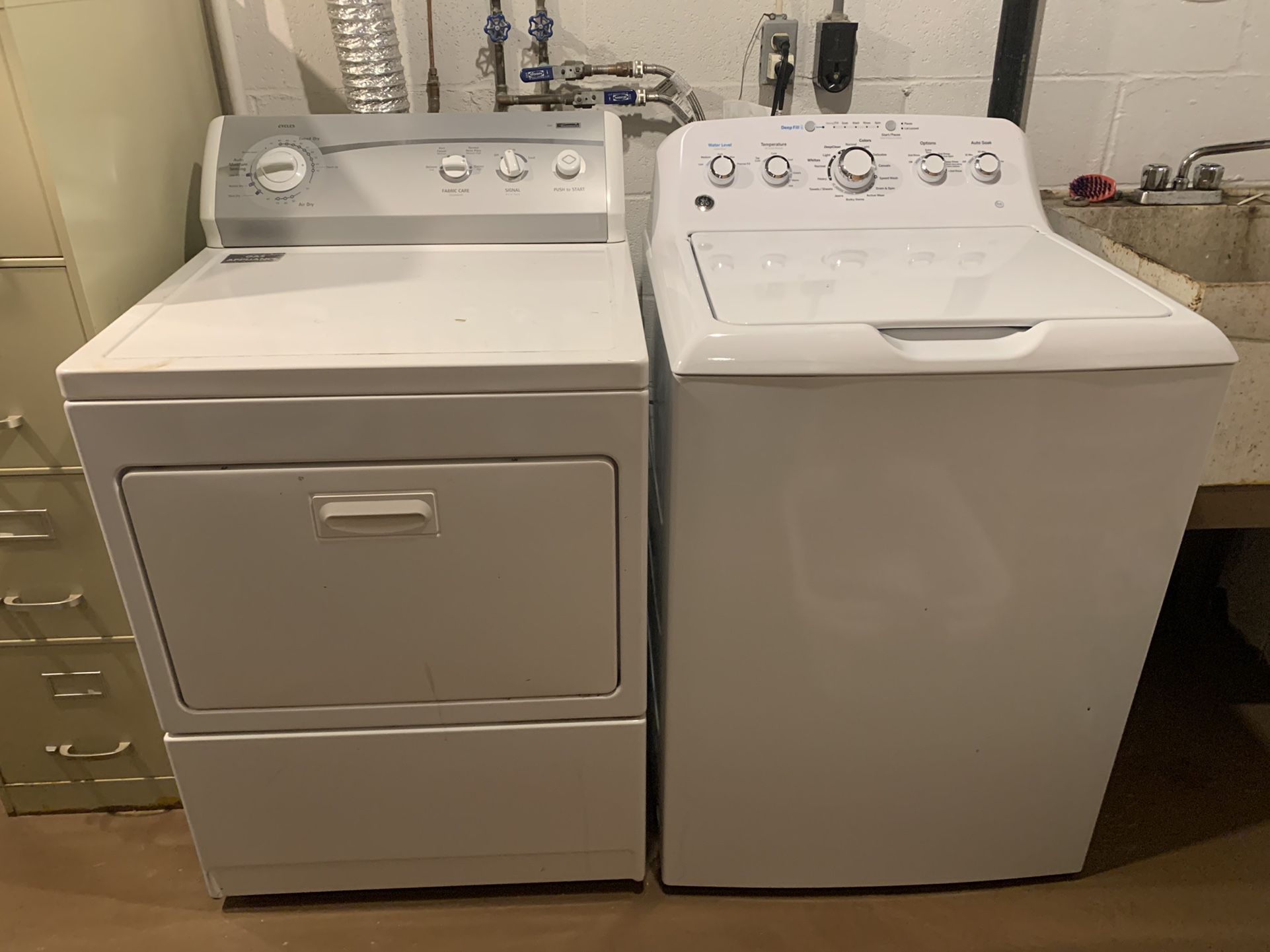 Kenmore Gas Dryer And GE Washer 