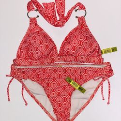 NWT Gianni Bini Peacock Bikini Set, from Dillard’s