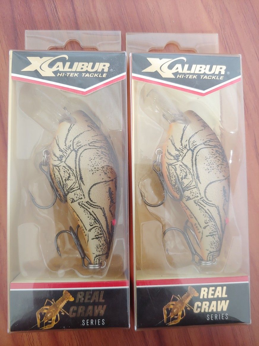 XCalibur Real Craw Series Silent XCS Square Lip Crankbait - 2 Packs - NOS - Discontinued