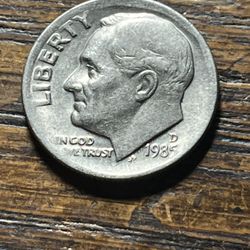 1985 D dime