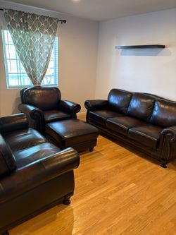 Leather sofa couches (Abbyson set)
