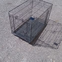 Medium Size Dog Cage 30 X 21 X 19 Dual Door 