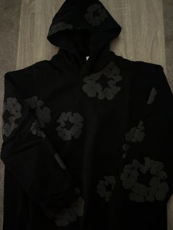 Black On Black Denim Tear Hoodie