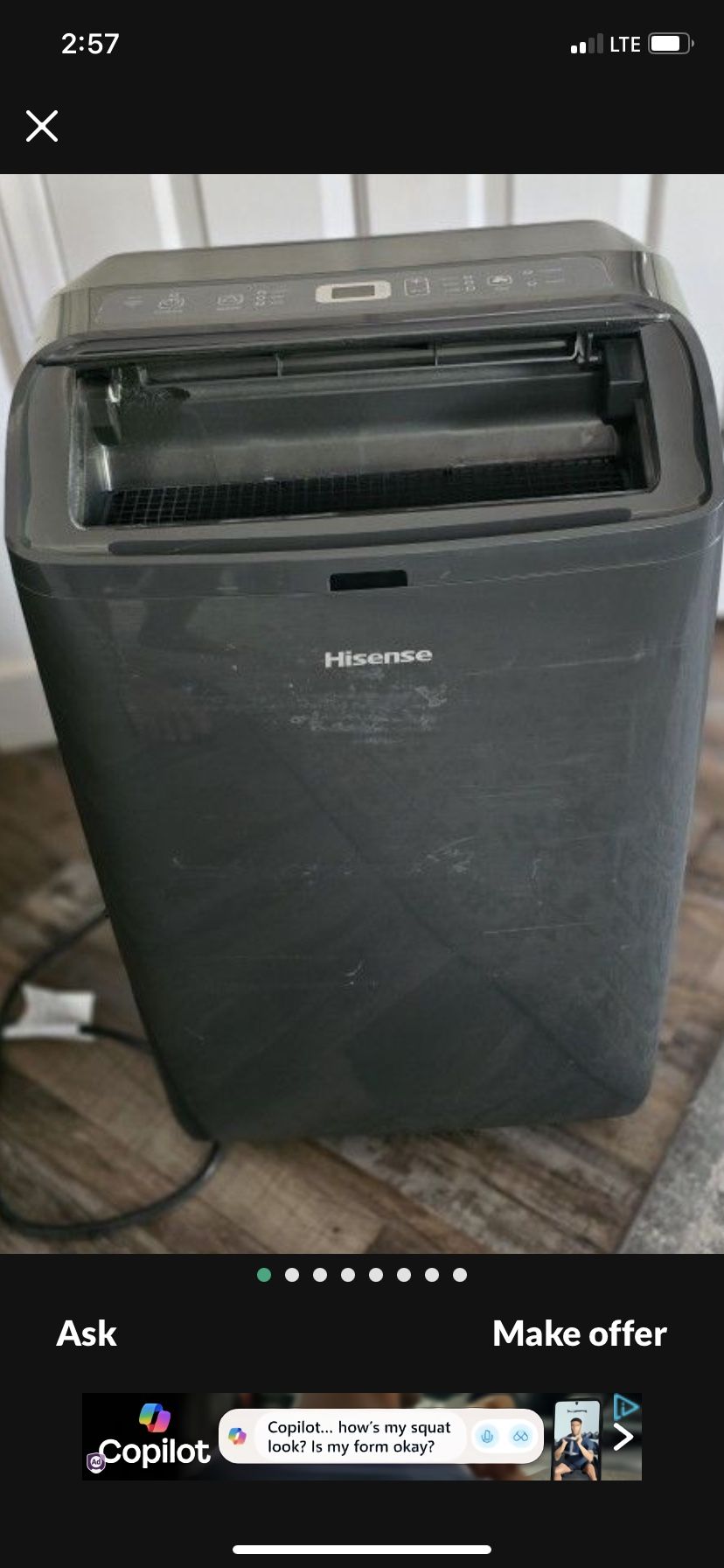 Portable AC unit with remote control