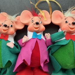 Vintage 1960s Christmas Mouse Collection Japan