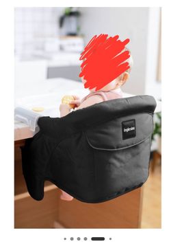 Inglesina Fast Table Chair, Black - Portable Baby High Chair And Tray