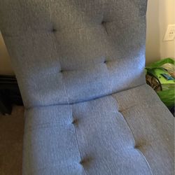 Denim Blue Upholstered Accent Chair – $150