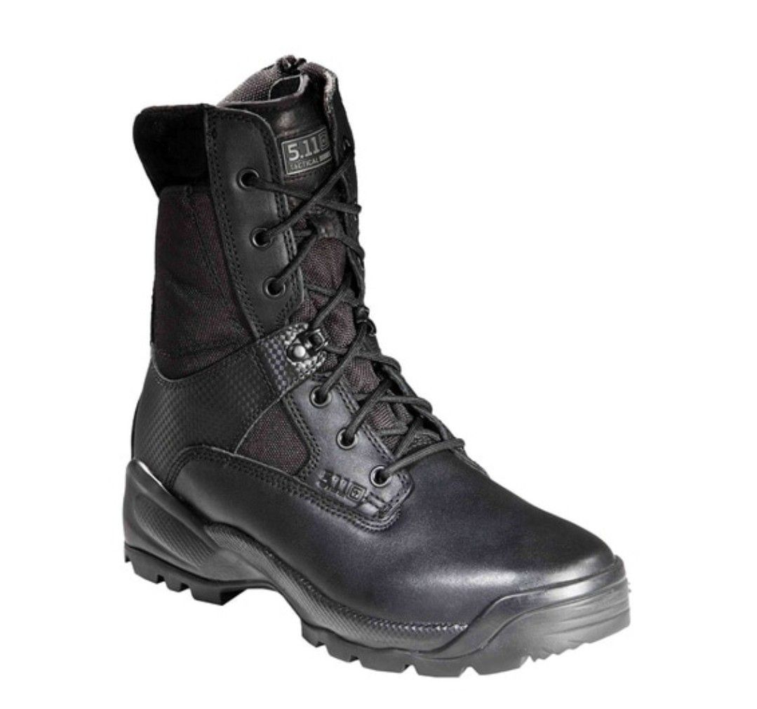 Tactical Boots Atac Shield Mens Side Zip Leather Work Astm