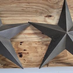 Rustic Dimensional Metal Antique Barn Stars Rustic Country Primitive Wall Decor,3D Barn Star Indoor Outdoor 4th July Wall Decoration,12 inch (Rust)