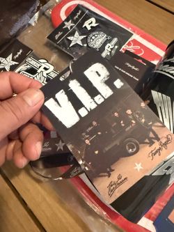 Fuerza Regida VIP Lanyard and VIP gift bag.