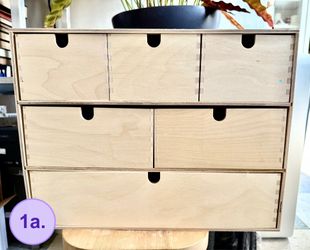 2x *NEW* IKEA ‘Moppe’ Wooden Mini Chests of Drawers , slight damage