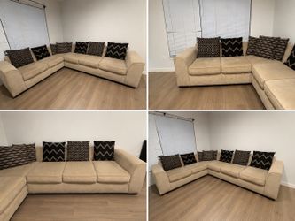 Gray color L shaped sofa set