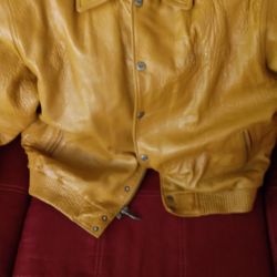 Genuine Leather Coat Men's 3x Good Condition