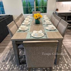 DINING ROOM SET 11 PCS- WIH EXTENSION [NEW]