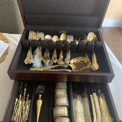 Gold Plated, Silverware Set