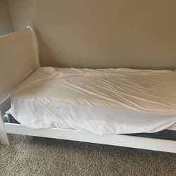 Twin White Bed 