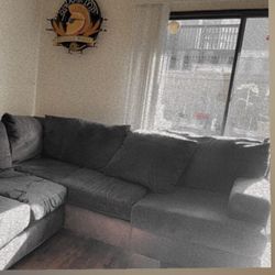 Grey Sectional Couch PUO 