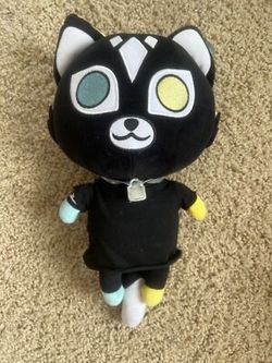 Krew District Plush Teddy Funneh - black Cat stuffed animal