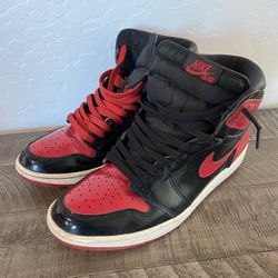 Air Jordan 1 Retro High OG Patent Bred – Size 9.5 – Used