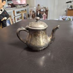 Antique Adelphi MINI Quadruple Silver-plated Teapot Made In Brooklyn New York Early 20th Century 4"Hx5.5"W Stamped Bottom 