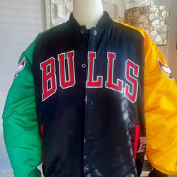 RARE Vintage VTG 90s NBA Chicago Bulls Starter Jacket XXL