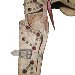 Vintage Gene Autrey Jeweled Leather Gun Holster