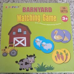  Memory Match Game Farm 3-7 yo
