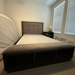 QUEEN BED FRAME WITH BOX SPRING