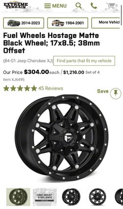 Fuel Matt Black Wheel Rims