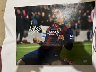 Luis Suárez Picture 11x10 signed ,Barcelona | Beckett coa