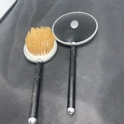 VNTG Handheld Mirror And Brush