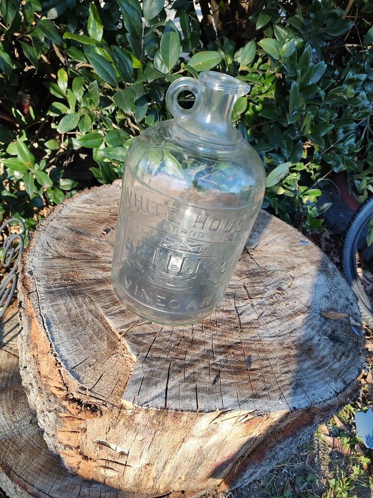 Antique 1909 White House Glass Vinegar Bottle
