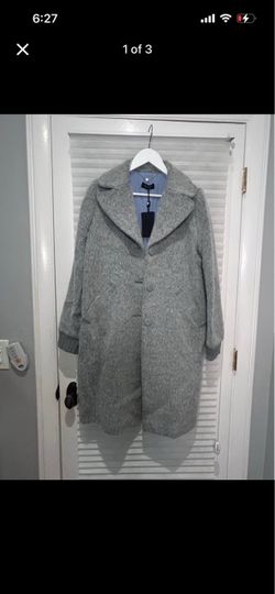 Twinset Grey Long Coat size Medium