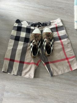 Burberry swim shorts and shoes bundle