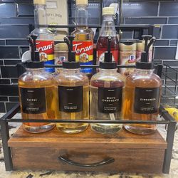 Coffee Bar With 4 Glass Dispensers 