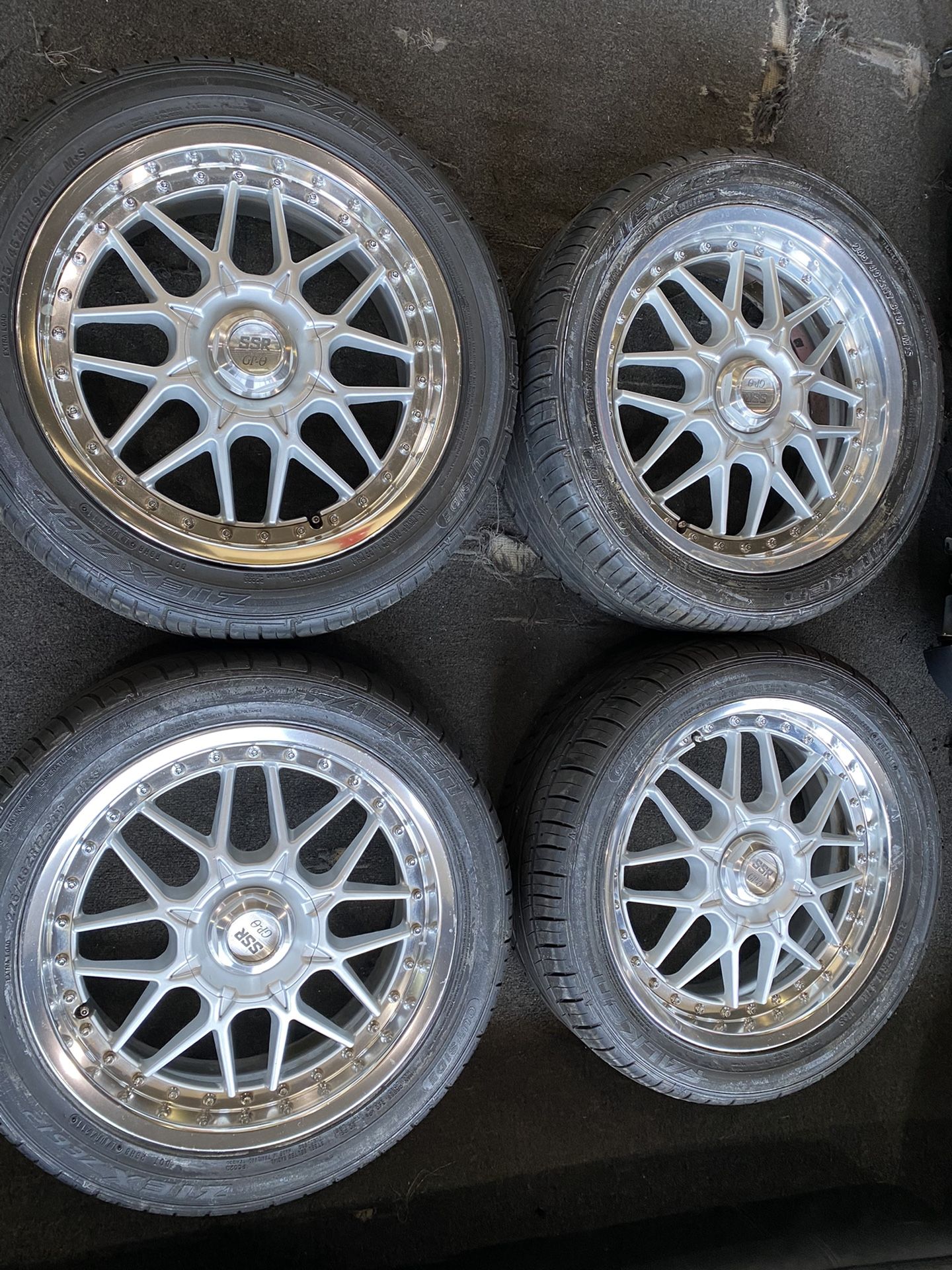 17” SSR GP-O GPO 3pieces Wheels Rims Work Rays Weds Rare Jdm