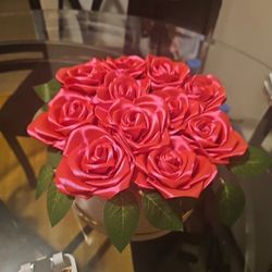 Satin Roses For Valentines Day 