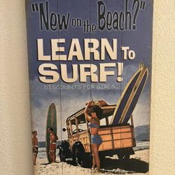 New On The Beach Sign/ Picture/ Art