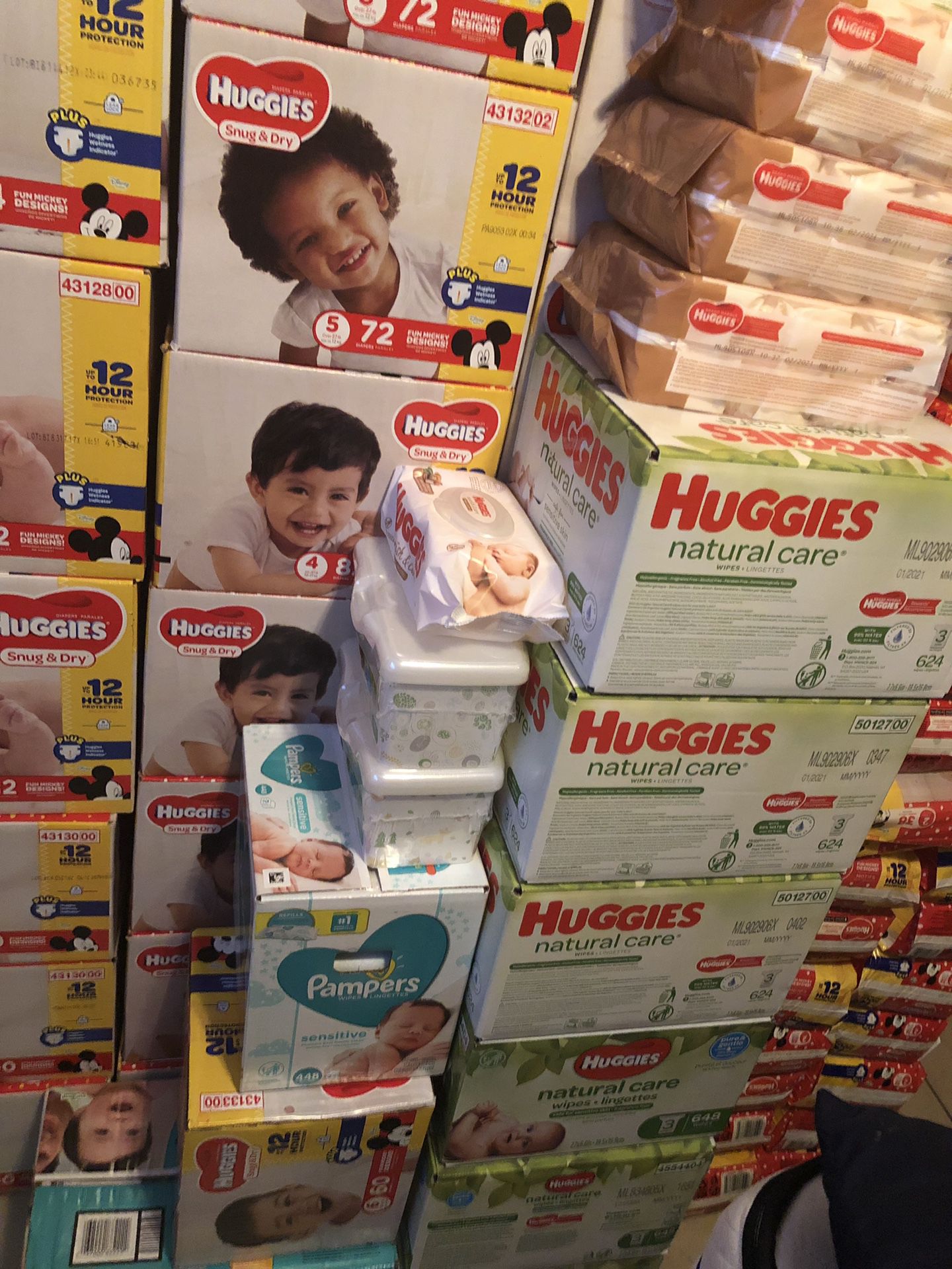 Huggies diapers all sizes !