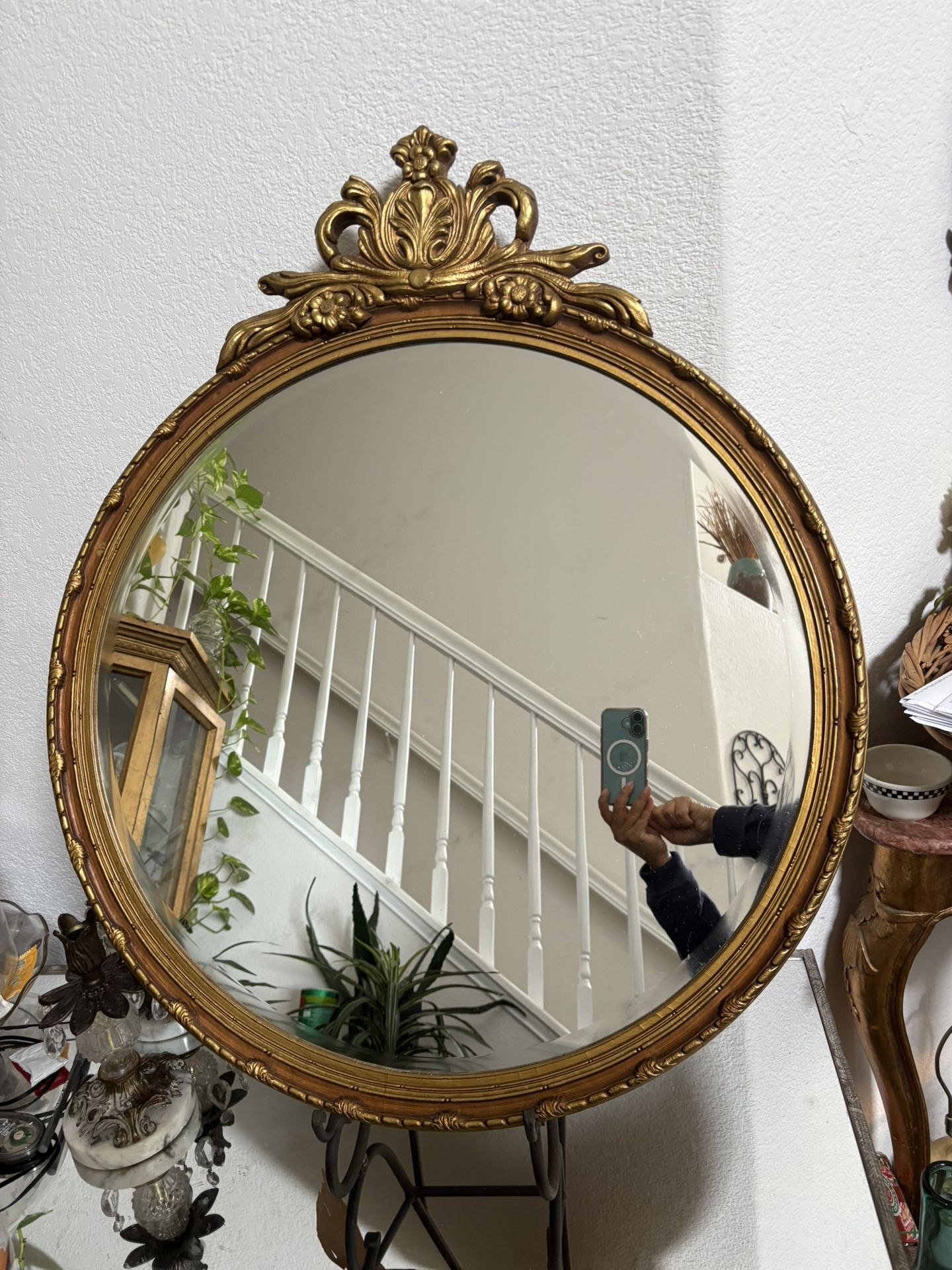 Vintage Mirror Gold 30 X 26