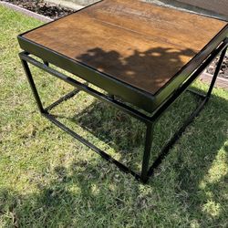 Wood Iron Coffee Table 