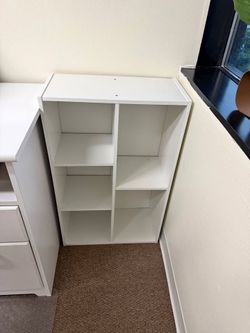 White 5-Cube Storage Bookcase — Compact Shelf Organizer (19.5×9.5×31.5)