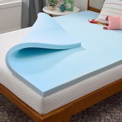 QUEEN 3” Mattress Topper Gel Infused Memory Foam - Plush Feel- $60 Firm