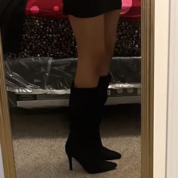 knee high heeled boots