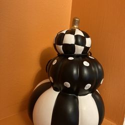 Brand New Handpainted Mackenzie Childs Inspired Topiary Pumpkin 