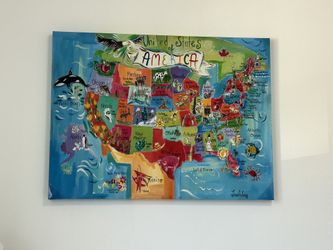 United States Of America, USA, Canvas Wall Art Large