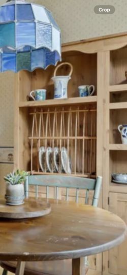 Wooden Plate Storage Rack 