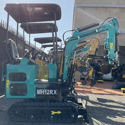 1 Ton Mini Excavator MH-12RX – 13.5HP, Pilot Controls, Aux Hydraulics – New (0 Hours)