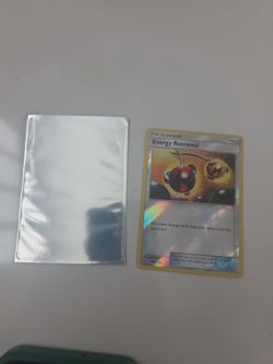 Energy Retrieval Pokemon Card & Card Sleeve